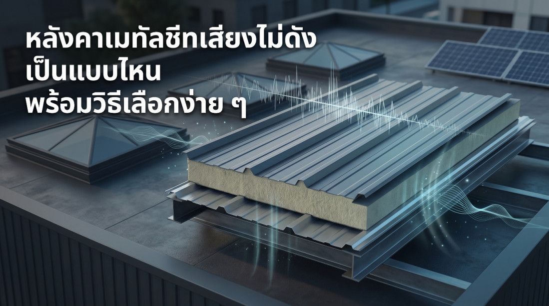 หลังคาเมทัลชีทเสียงไม่ดัง เป็นแบบไหน พร้อมวิธีเลือกง่าย ๆ