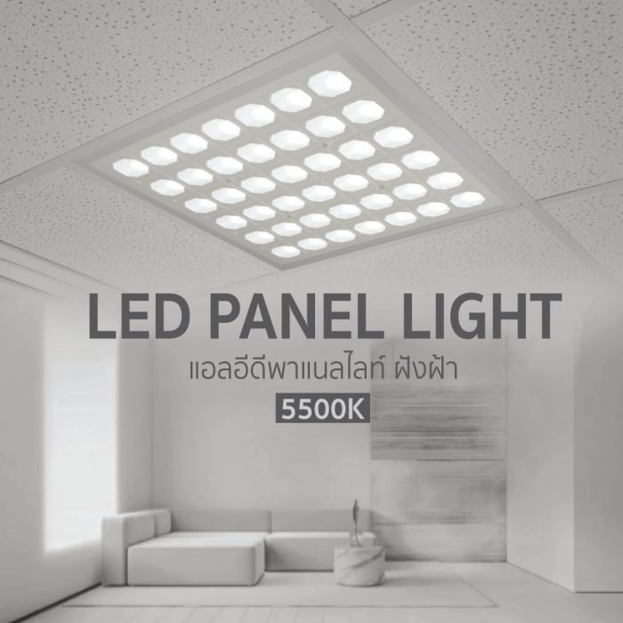 LED พาแนลไลท์ฝังฝ้า รุ่น PNL55-6060-48W-5500K TOPSUN