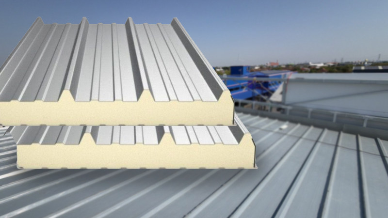 หลังคาฉนวนกันความร้อน หลังคาสำเร็จรูป PIR Sandwich Roof Panel