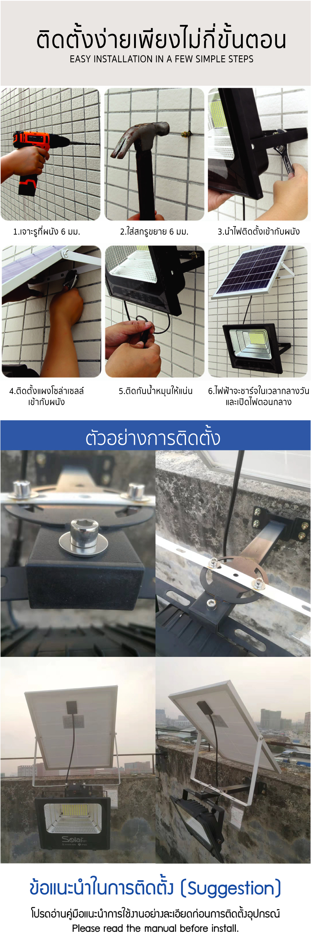 สปอร์ตไลท์โซล่าเซลล์