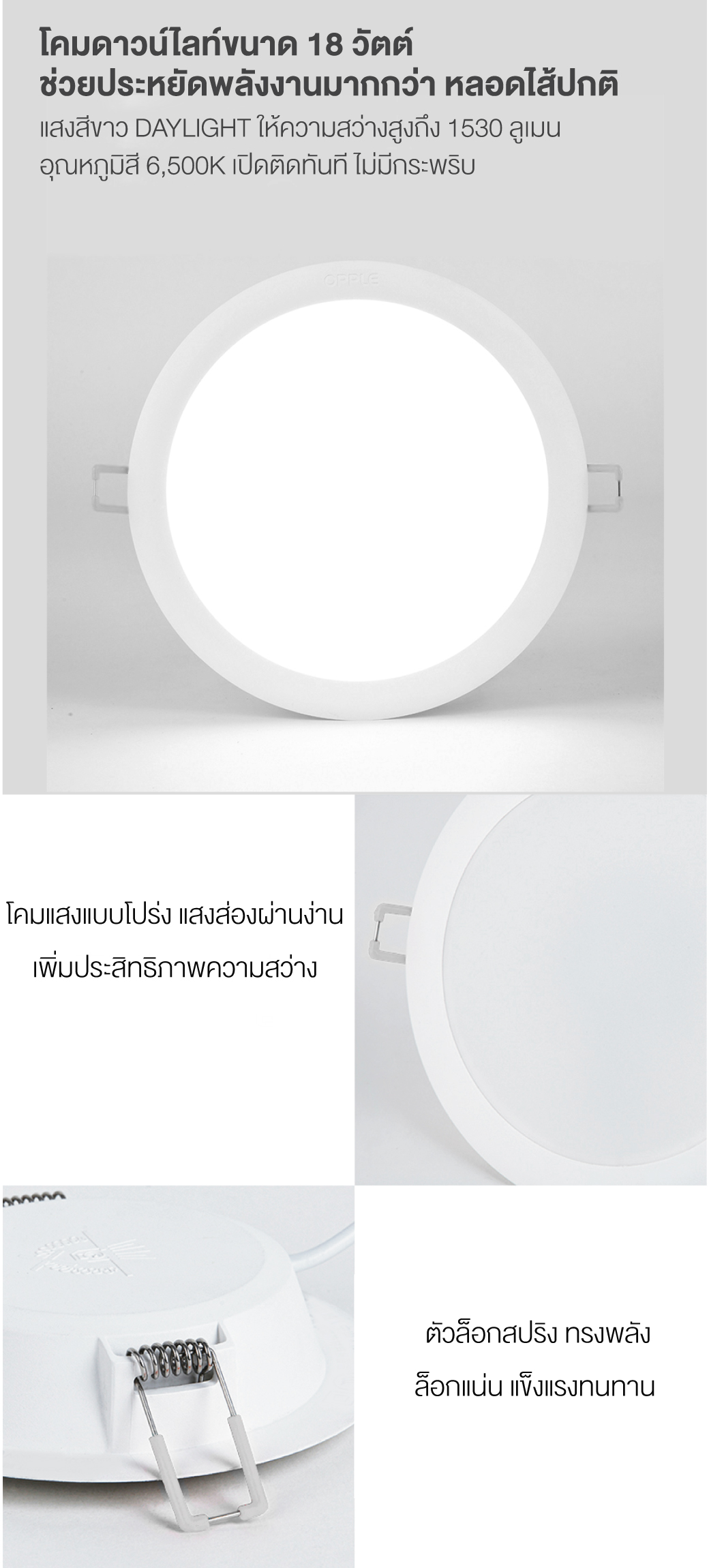 ดาวน์ไลท์พาแนล ฝังฝ้า