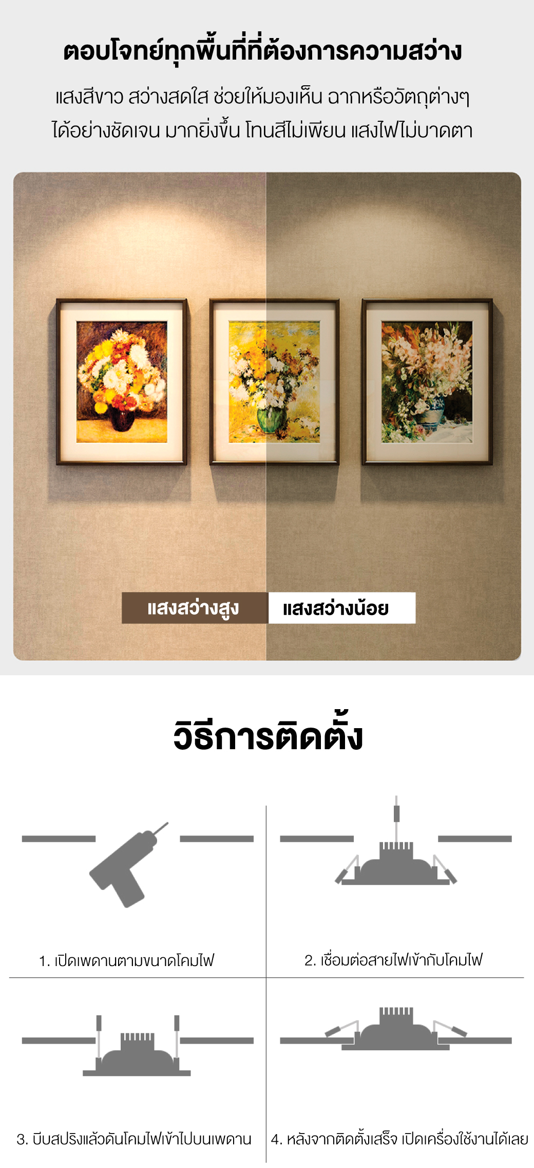 โคมดาวน์ไลท์ led